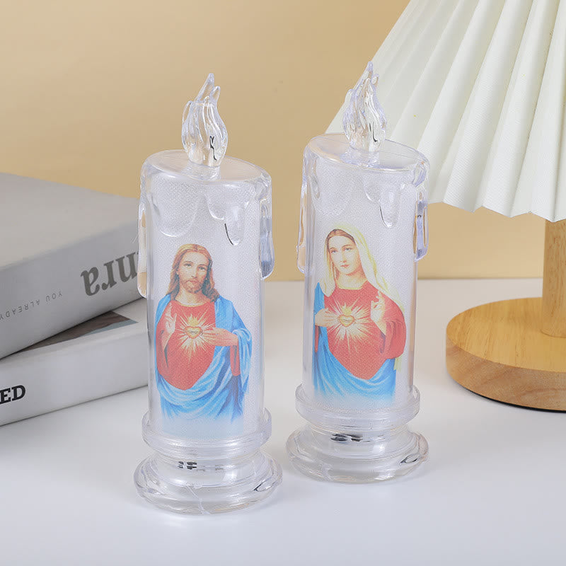 AMUSOUL Classic Holy Family Decorative Candle -A Luminary of Faith and Devotion