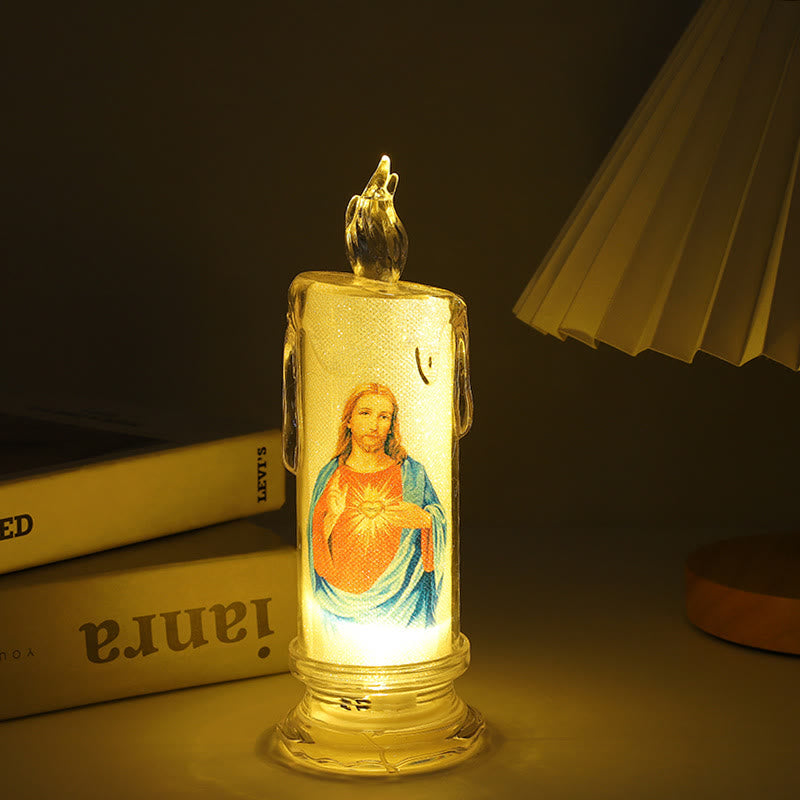 AMUSOUL Classic Holy Family Decorative Candle -A Luminary of Faith and Devotion