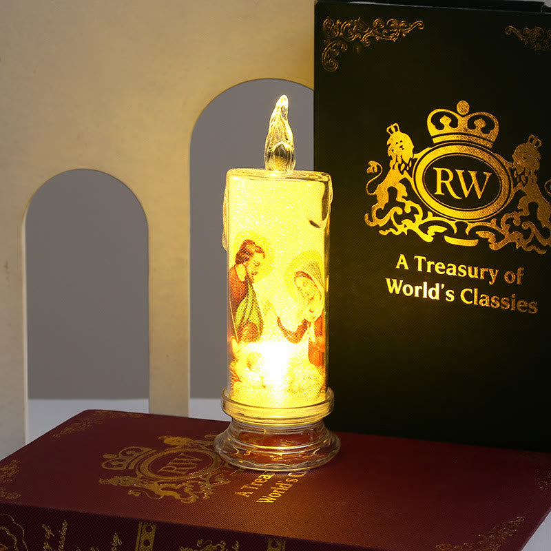 AMUSOUL Classic Holy Family Decorative Candle -A Luminary of Faith and Devotion