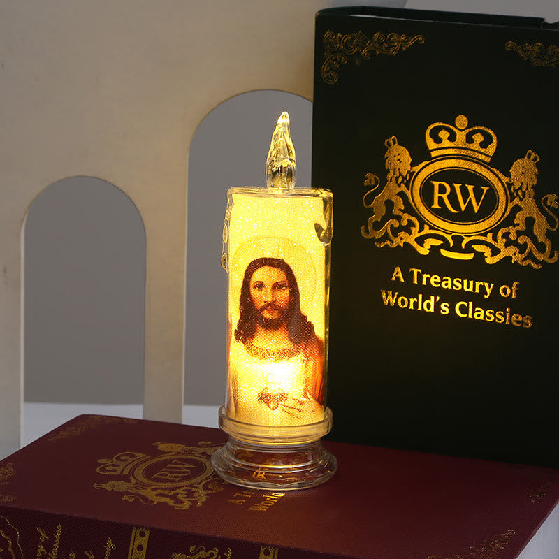 AMUSOUL Classic Holy Family Decorative Candle -A Luminary of Faith and Devotion