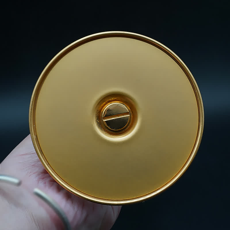 AMUSOUL Exquisite Gold-Tone Cross-Adorned Chalice and Pyx - Divine Vessels for Sacred Communion