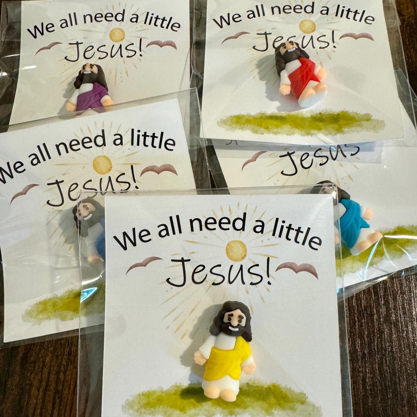 AMUSOUL 5/10/20/30pcs We All Need A Little Jesus Figurine – A Touch of Divine Presence Father's Day Gift