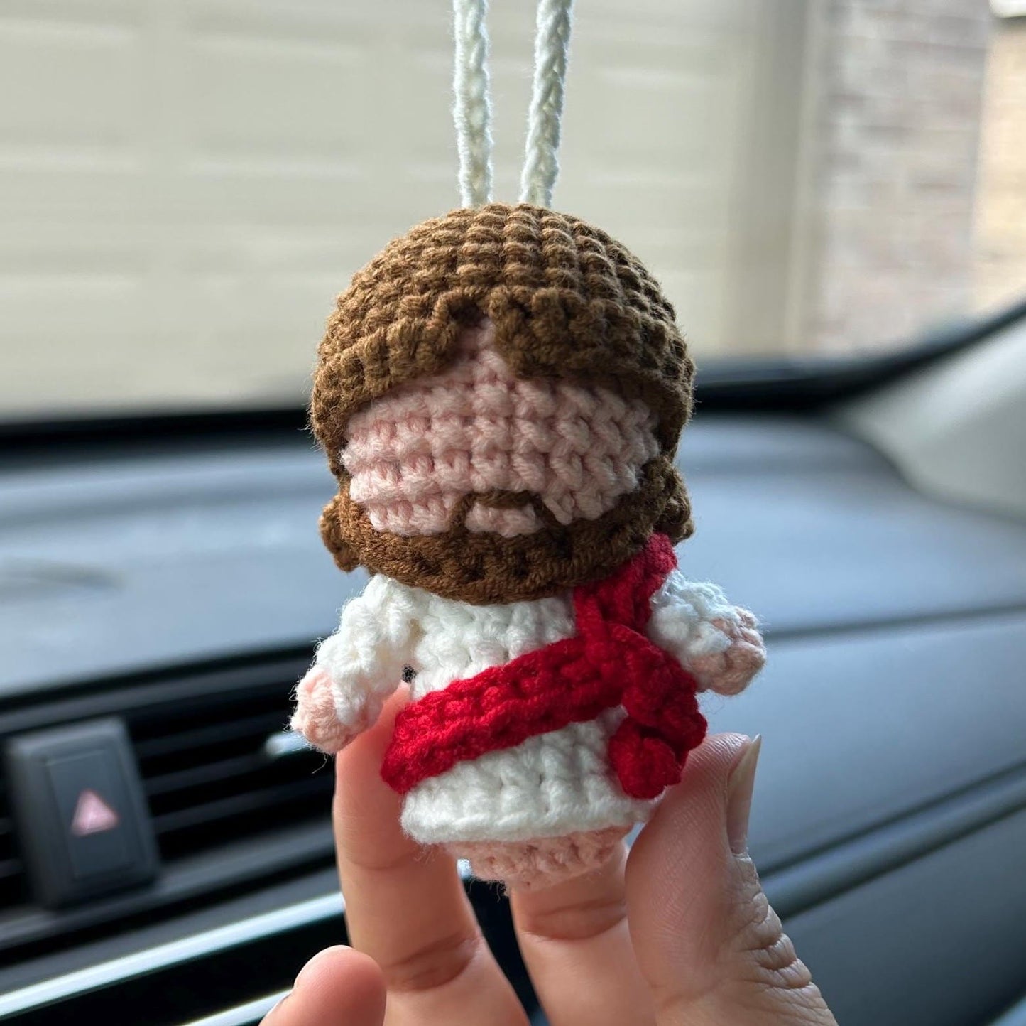 AMUSOUL Jesus Crochet Keychain/Pendant - A Beautiful Reminder of Christ's Love