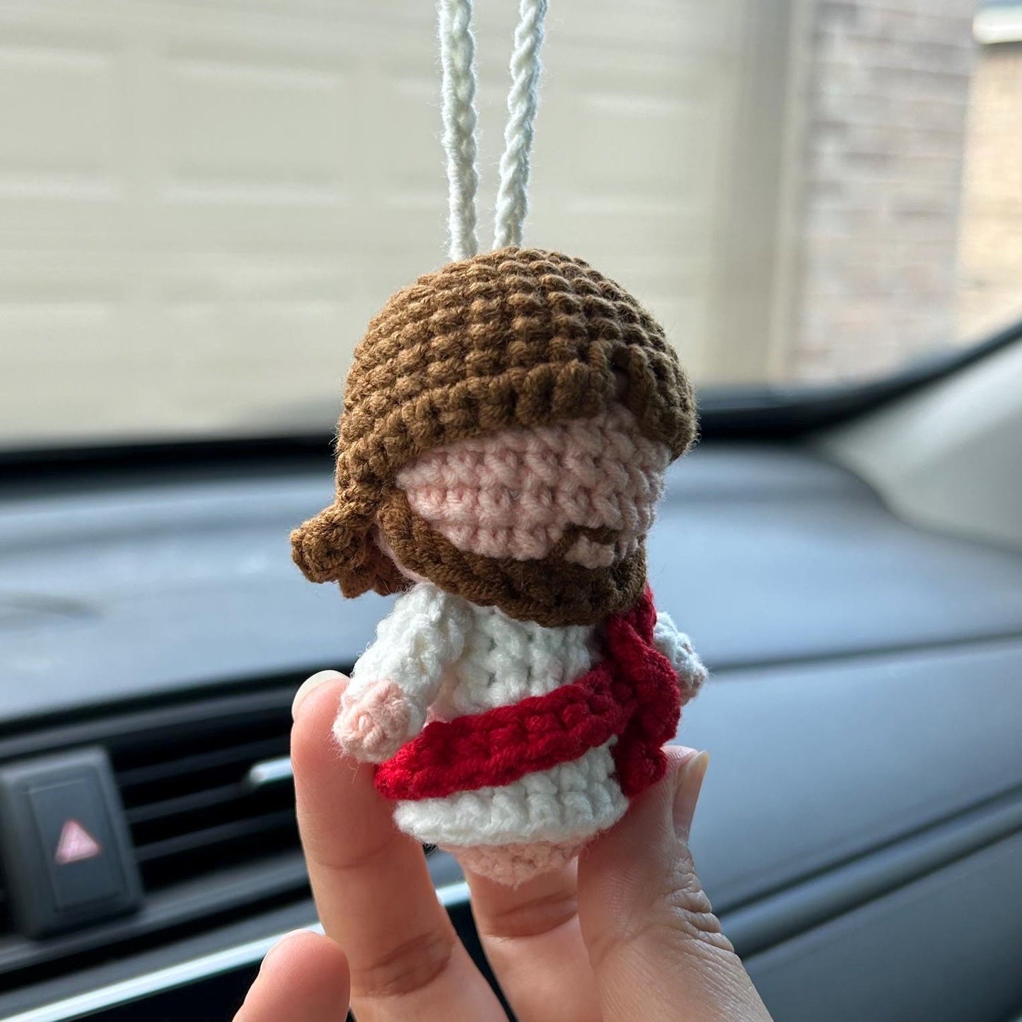 AMUSOUL Jesus Crochet Keychain/Pendant - A Beautiful Reminder of Christ's Love