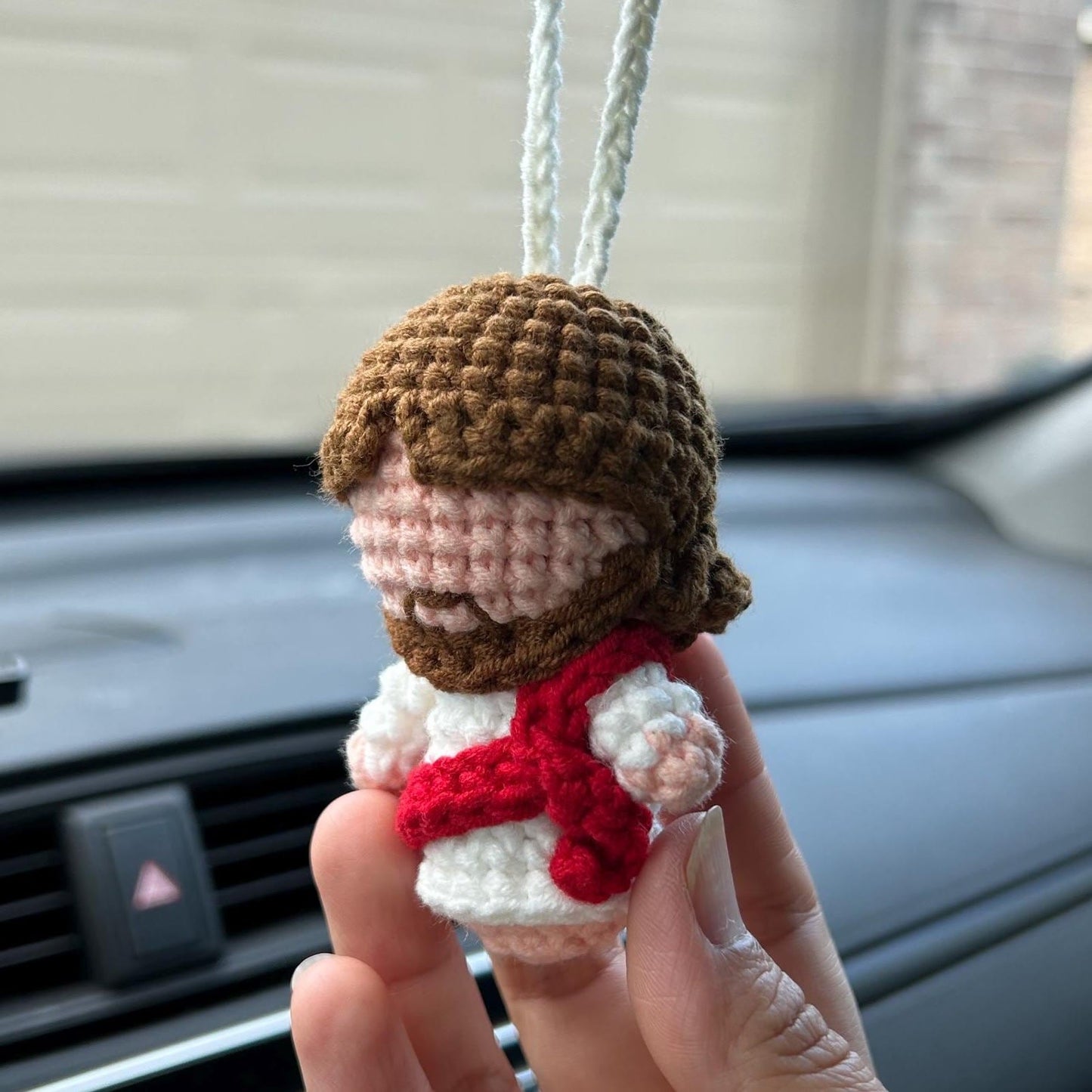 AMUSOUL Jesus Crochet Keychain/Pendant - A Beautiful Reminder of Christ's Love