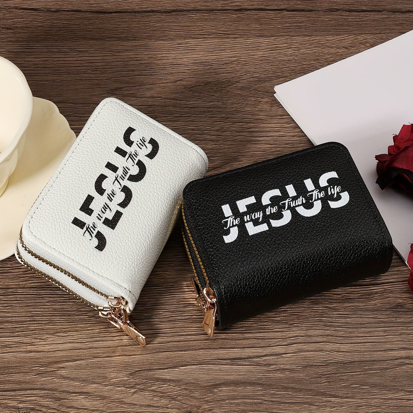 AMUSOUL Jesus Leather Wallet Collection: Elegant Faith