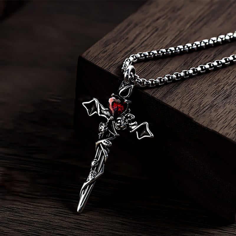 AMUSOUL 99 Sterling Silver 2colors Thorn Rose Crucifix Necklace: A Fusion of Gothic Elegance and Dark Romance
