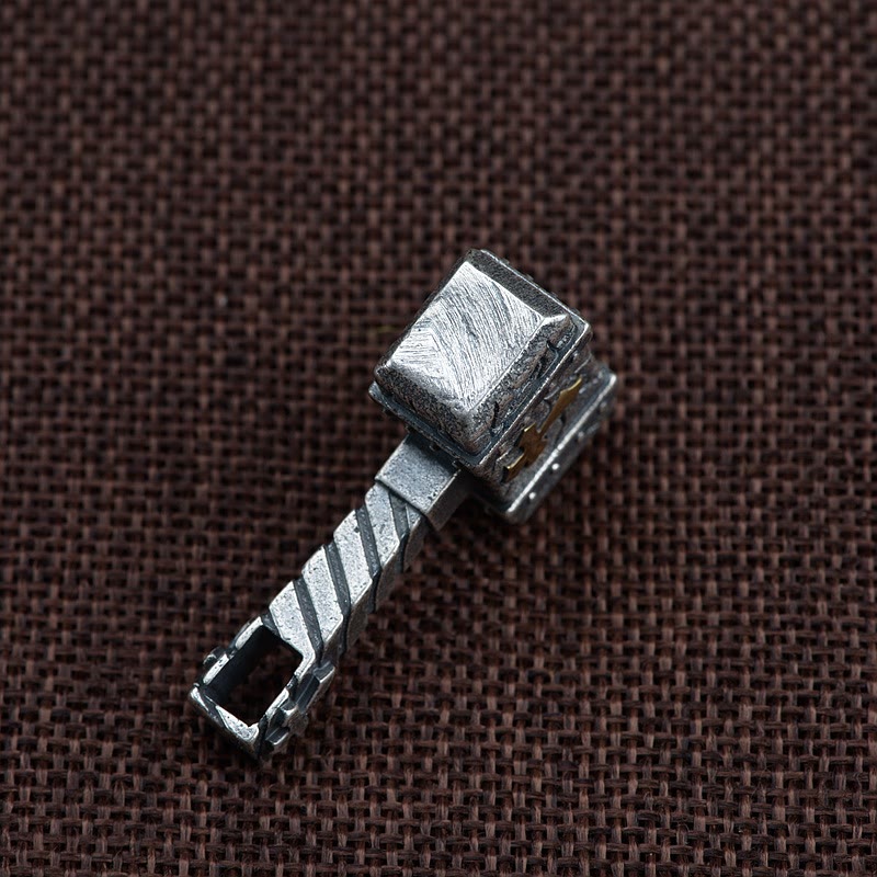 AMUSOUL Sacred 925 Silver Hammer Cross Necklace: Rugged Faith Symbol with Retro Edge