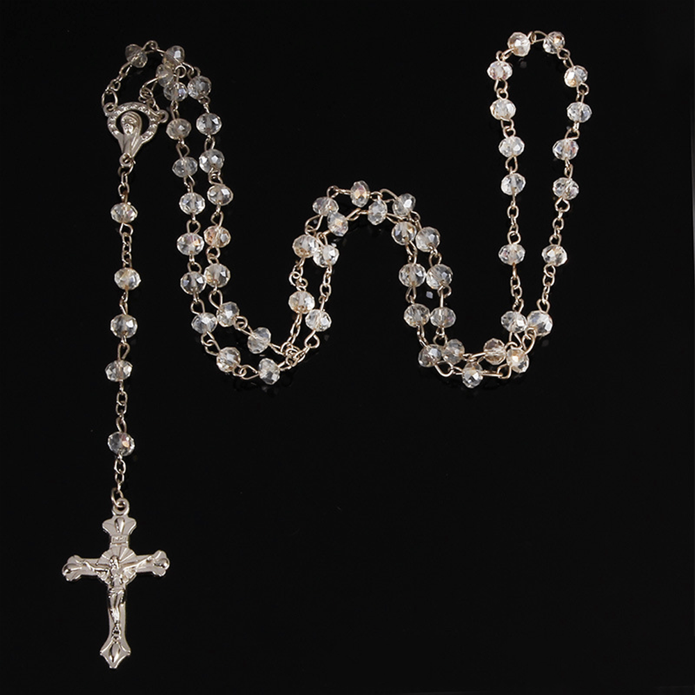 AMUSOUL Christian Classic Crystal Beads Rosary