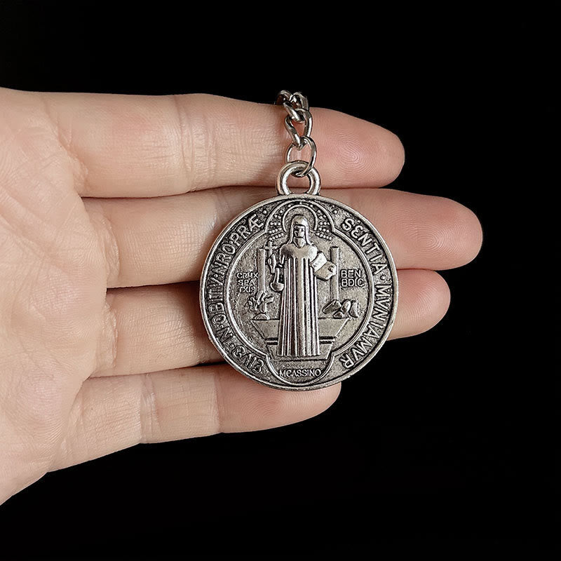 AMUSOUL Blessed St. Benedict Religion Key Chain
