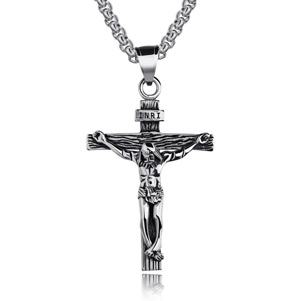 AMUSOUL Jewelry Crucifix Pendant Charm Necklace