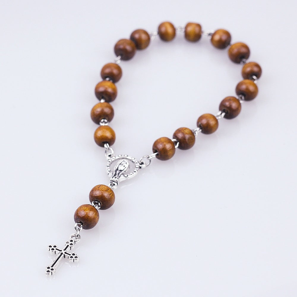 AMUSOUL Crucifix Pine Beads Baptism/Prayer Strings