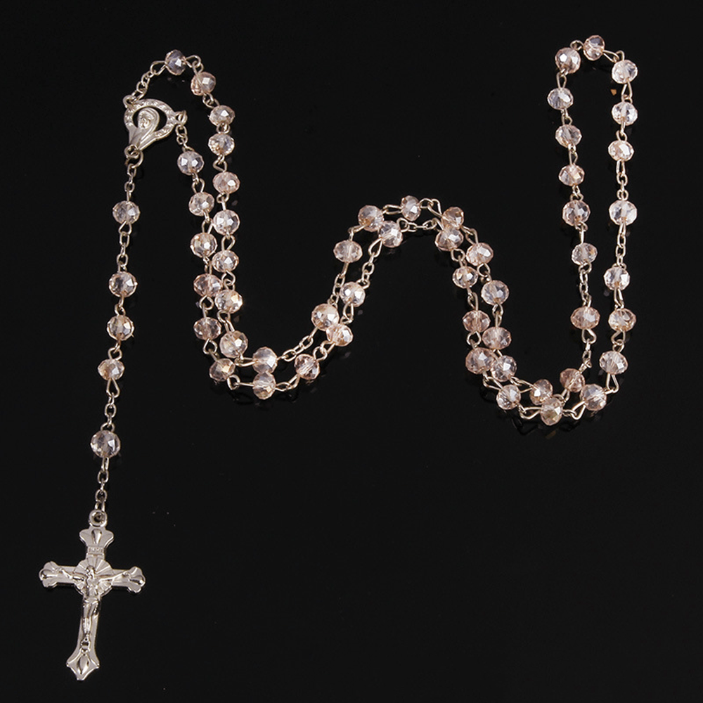 AMUSOUL Christian Classic Crystal Beads Rosary