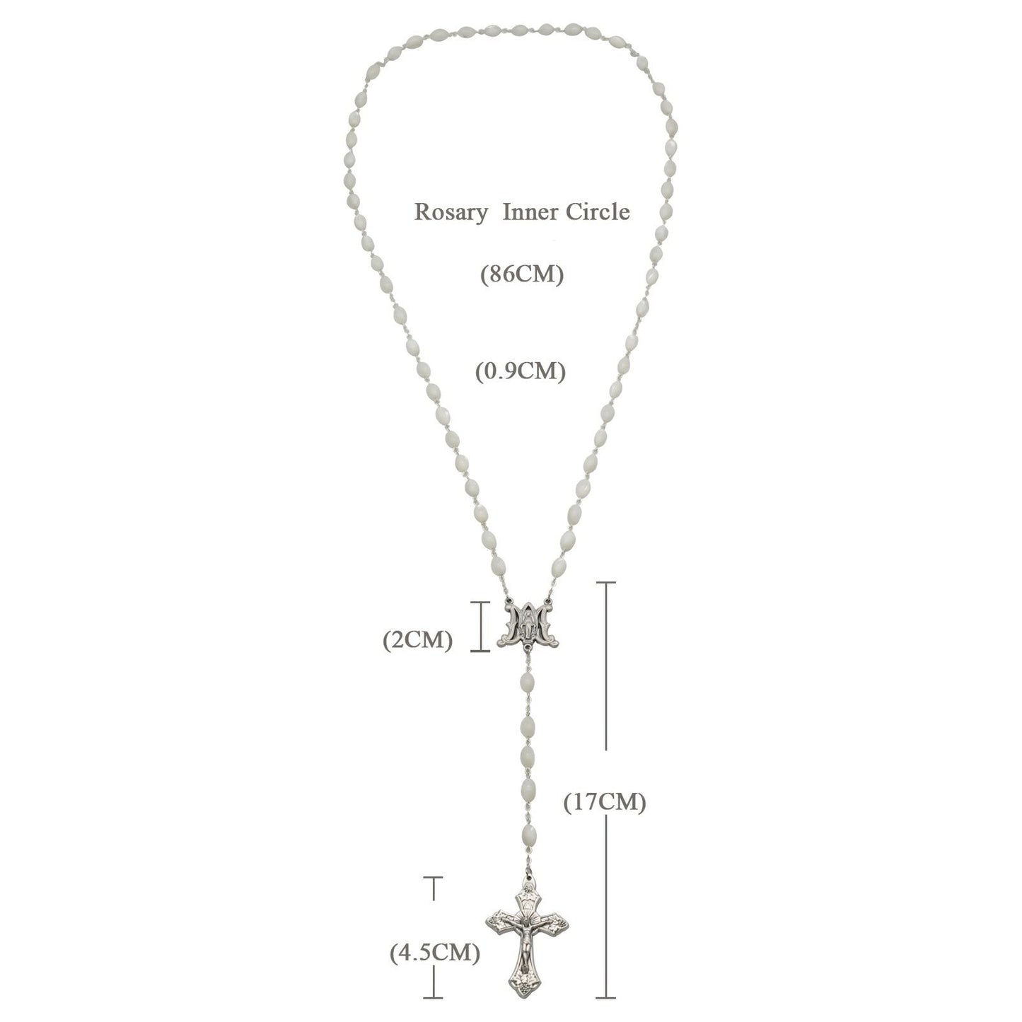 AMUSOUL Blessed Virgin Mary: Catholic Mother-of-Pearl Rosary