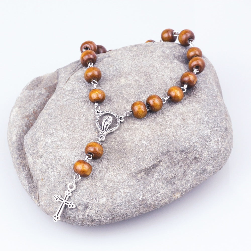 AMUSOUL Crucifix Pine Beads Baptism/Prayer Strings