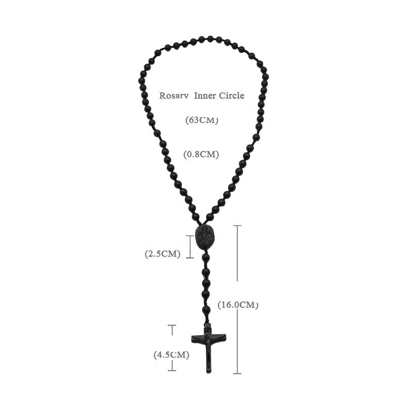 AMUSOUL Olive Wood Beads Crucifix Prayer Rosary