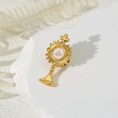 AMUSOUL  4pcs/set Retro Fresh Style Anti-exposure Pin Fashion Religion Brooch