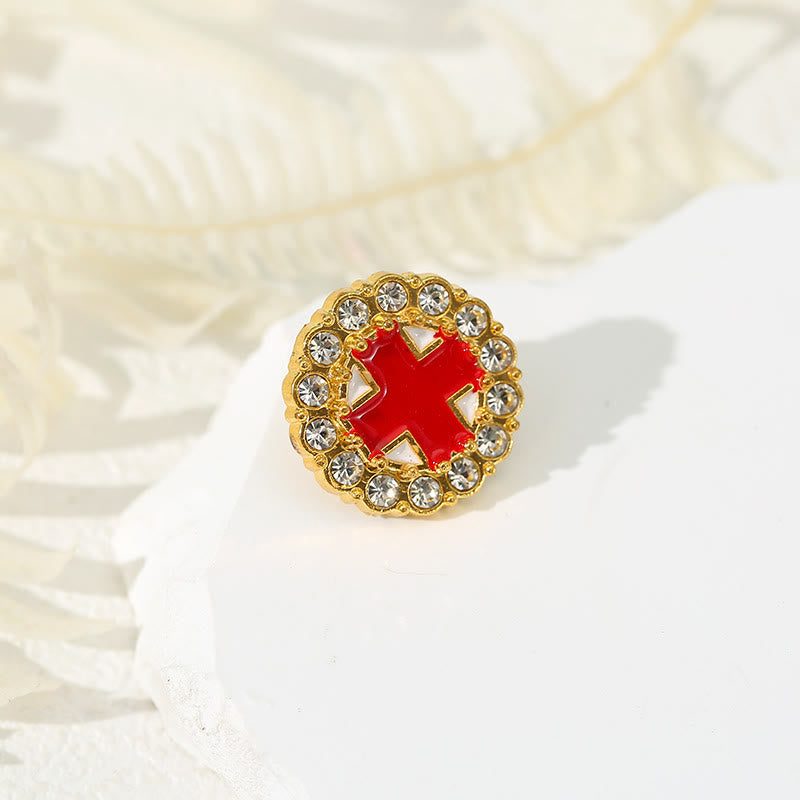 AMUSOUL  4pcs/set Retro Fresh Style Anti-exposure Pin Fashion Religion Brooch