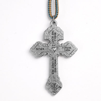AMUSOUL Olive Wood Saint Benedict Medal Decade Rosary