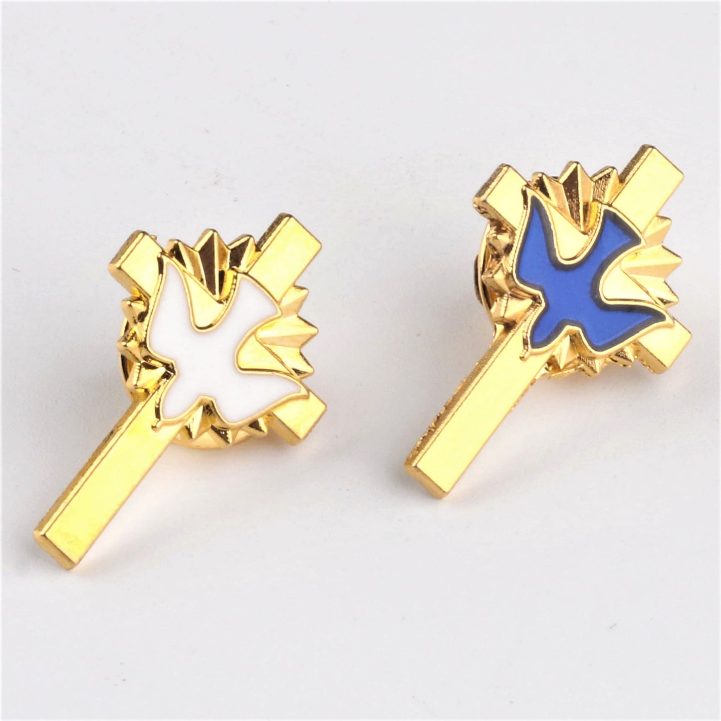 AMUSOUL  4pcs/set Retro Style Holy Spirit Cross Anti-exposure Pin Fashion Religion Brooch