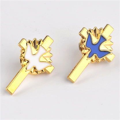 AMUSOUL  4pcs/set Retro Style Holy Spirit Cross Anti-exposure Pin Fashion Religion Brooch