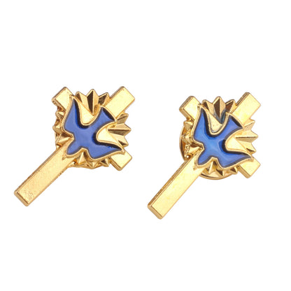 AMUSOUL  4pcs/set Retro Style Holy Spirit Cross Anti-exposure Pin Fashion Religion Brooch
