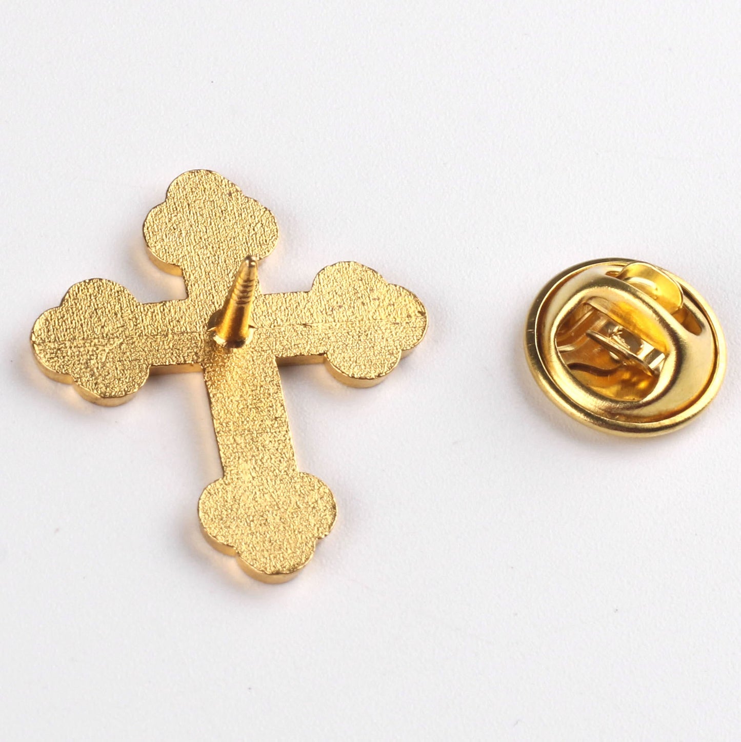 AMUSOUL  4pcs/set Retro Style Croix de Pomander Cross Badge Anti-exposure Pin Religion Brooch