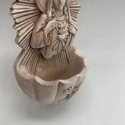 AMUSOUL  Retro Sculptural Style Immaculate Heart of Mary Resin Storage Box
