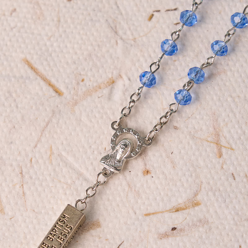 AMUSOUL The Mysteries Rosary Engraved Mystery Bar