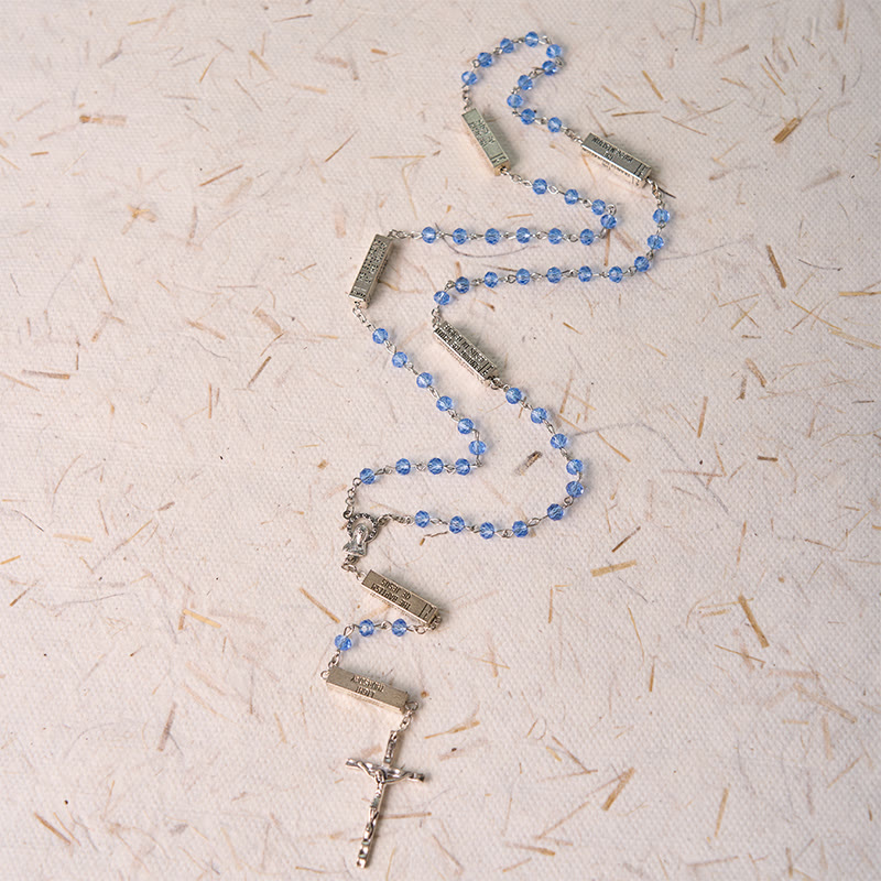 AMUSOUL The Mysteries Rosary Engraved Mystery Bar