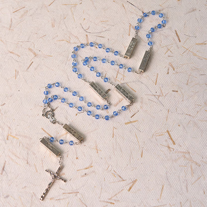 AMUSOUL The Mysteries Rosary Engraved Mystery Bar