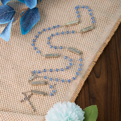 AMUSOUL The Mysteries Rosary Engraved Mystery Bar