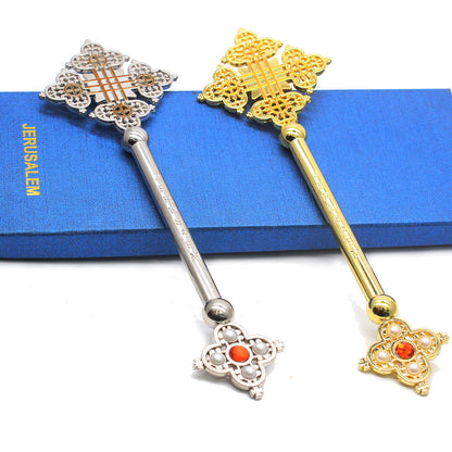 AMUSOUL Classic Style Jerusalem Devine Faith Blessing Hand Cross