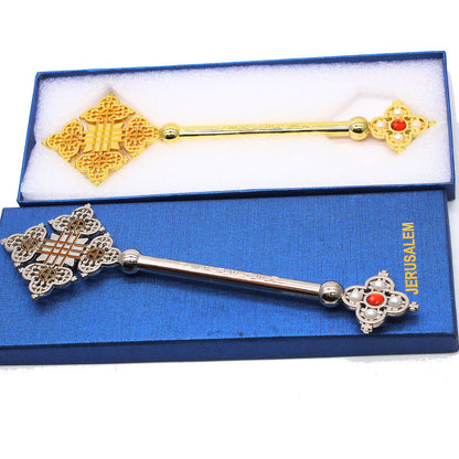 AMUSOUL Classic Style Jerusalem Devine Faith Blessing Hand Cross