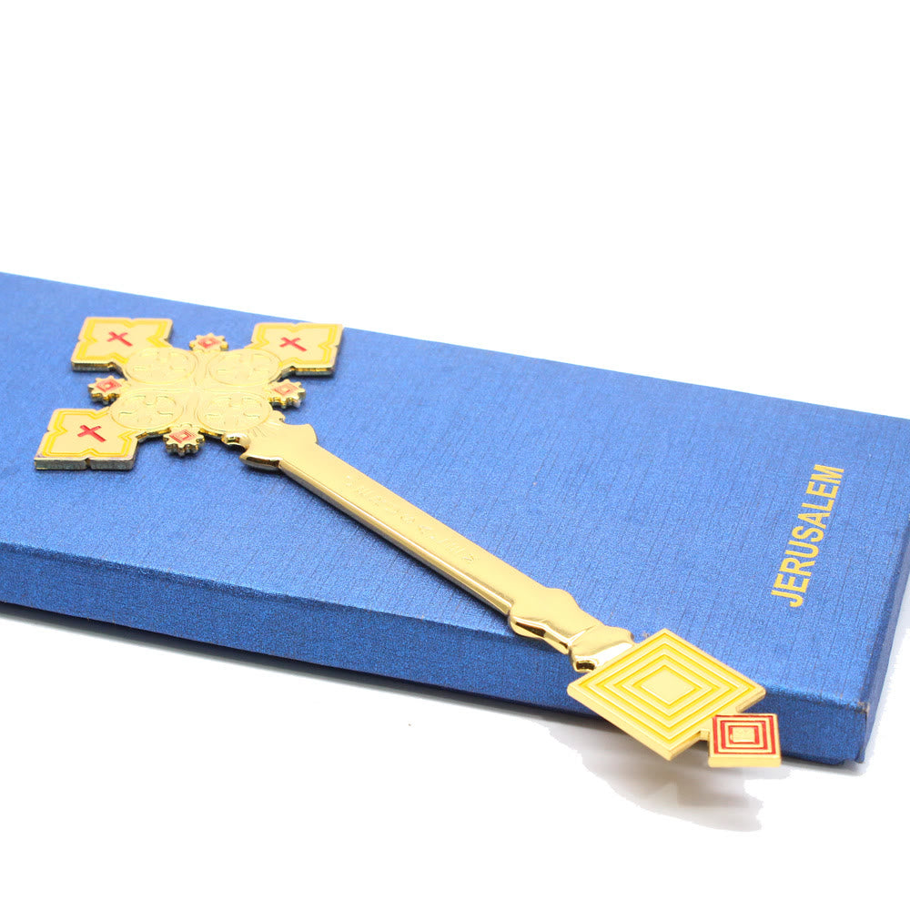 AMUSOUL  Classic Style Jerusalem Cross-Shaped Regal Blessing Hand Cross