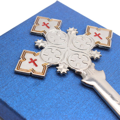 AMUSOUL  Classic Style Jerusalem Cross-Shaped Regal Blessing Hand Cross