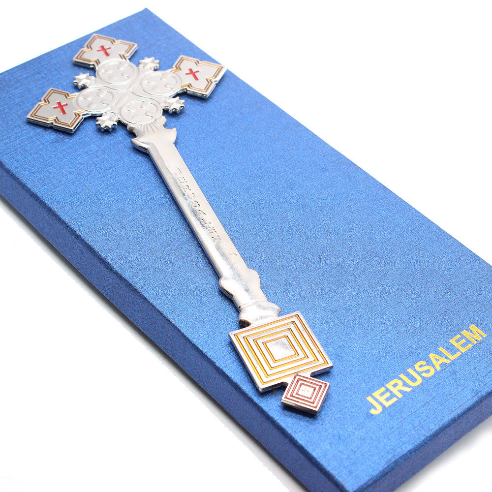 AMUSOUL  Classic Style Jerusalem Cross-Shaped Regal Blessing Hand Cross