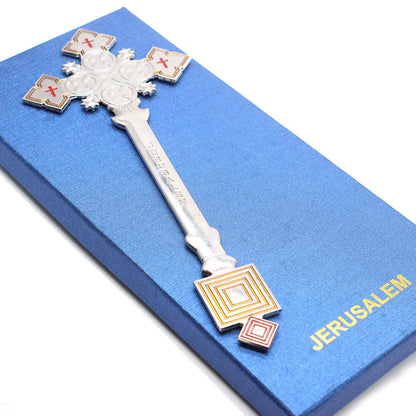 AMUSOUL  Classic Style Jerusalem Cross-Shaped Regal Blessing Hand Cross