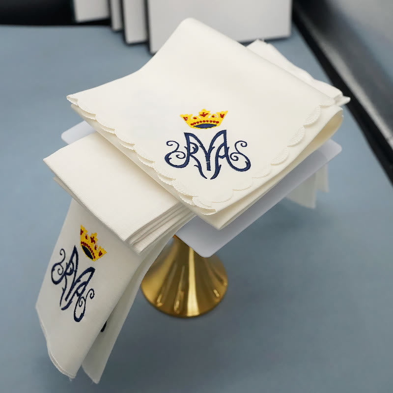 AMUSOUL  Classic Style Divine Our Lady's Crown Altar Linen Set
