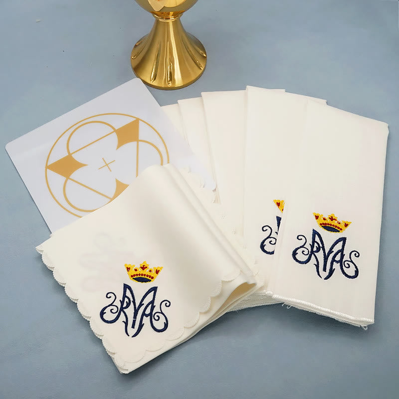 AMUSOUL  Classic Style Divine Our Lady's Crown Altar Linen Set