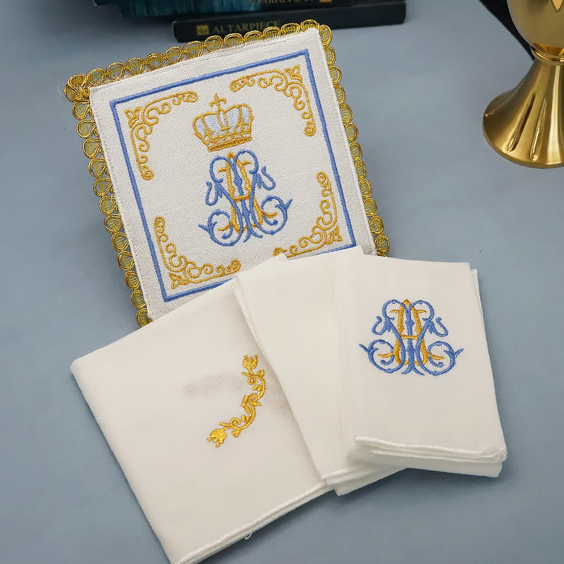 AMUSOUL  Classic Style Divine Floral Majesty Altar Linen Set