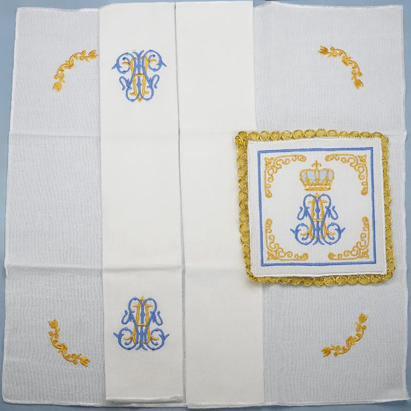 AMUSOUL  Classic Style Divine Floral Majesty Altar Linen Set