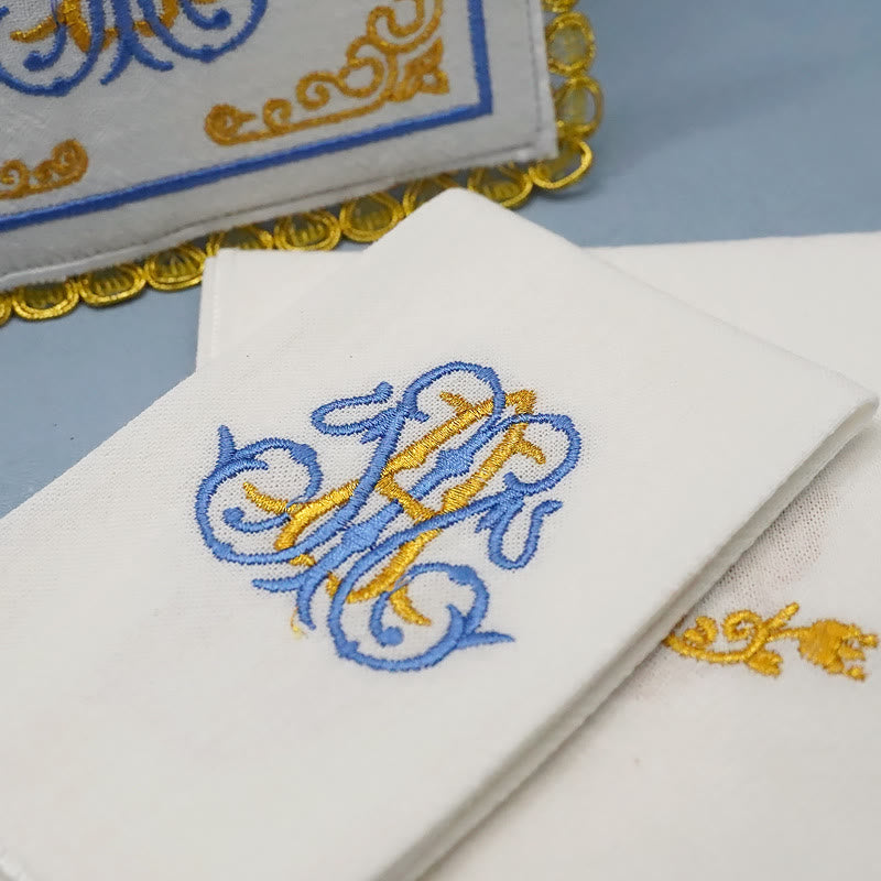 AMUSOUL  Classic Style Divine Floral Majesty Altar Linen Set