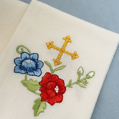 AMUSOUL  Classic Style Sacred IHS Floral Devotion Altar Linen Set