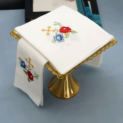 AMUSOUL  Classic Style Sacred IHS Floral Devotion Altar Linen Set