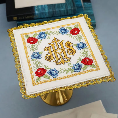 AMUSOUL  Classic Style Sacred IHS Floral Devotion Altar Linen Set