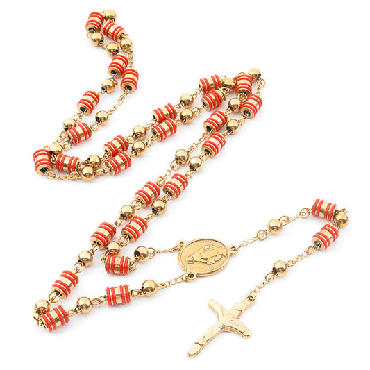 AMUSOUL Red Silicone Rosary Beads