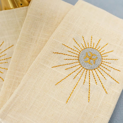 AMUSOUL  Classic Style Chalice Veil and Purificator Set Religious Altar Linen Set