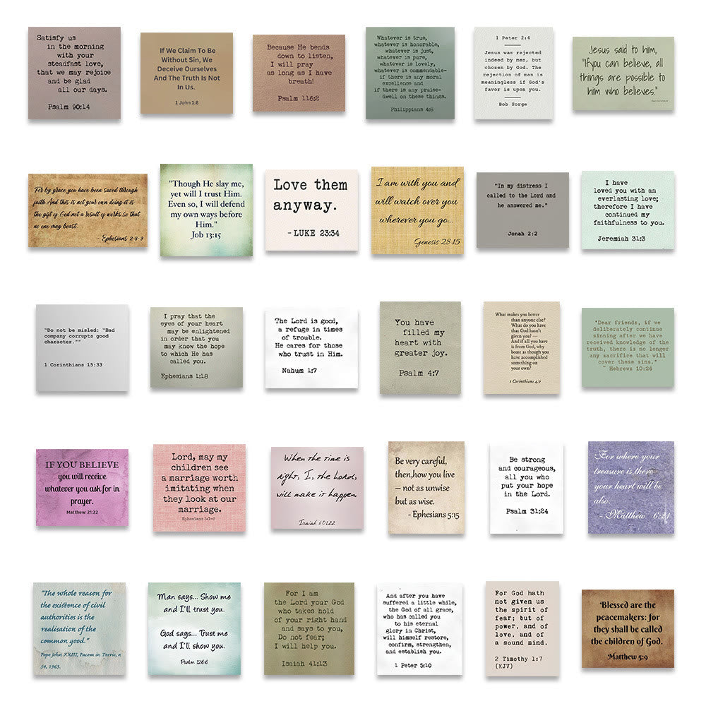 AMUSOUL  Classic Religious Bible Verse Inspiring Quotes Faith Stickers