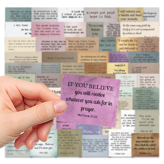 AMUSOUL  Classic Religious Bible Verse Inspiring Quotes Faith Stickers